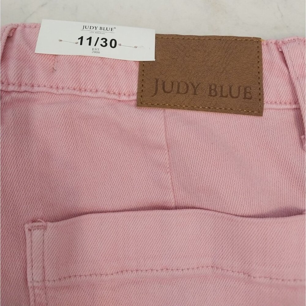 NWT Judy Blue Pink High Waist Pocket Denim Jogger Sz 11/30 - Picture 7 of 15